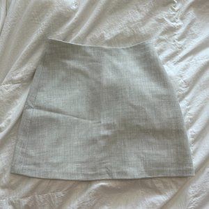 Aritzia Wilfred Classic Mini Skirt - Grey/White - Size 0